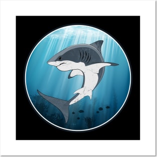 Great White Shark Posters and Art